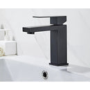 Torneira Banheiro Bica Baixa Quadrada Preta